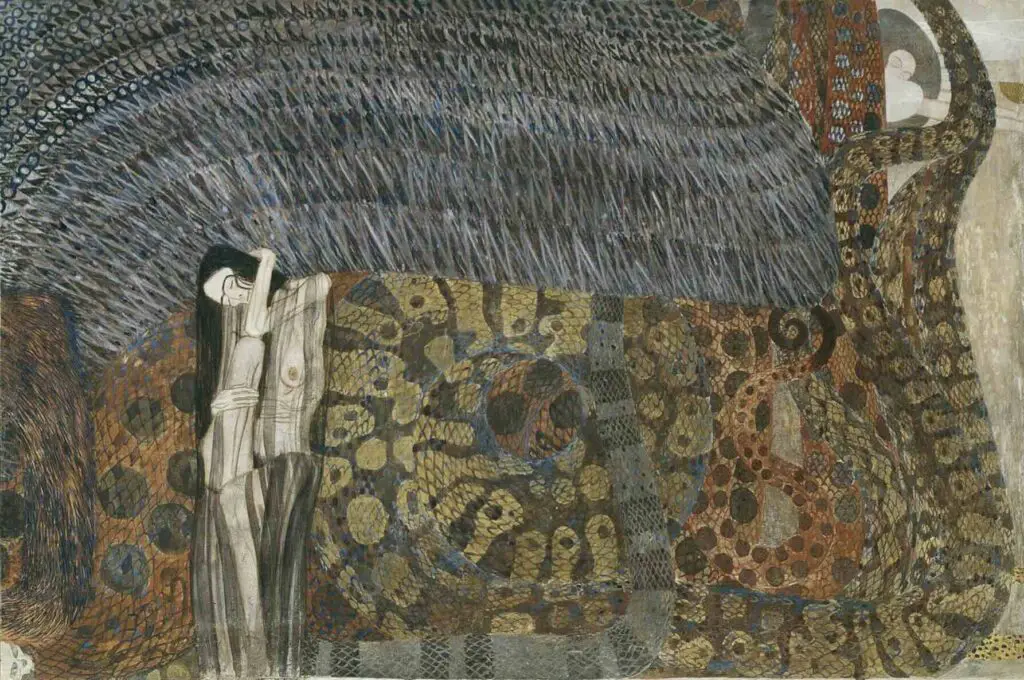Beethoven Frieze (‘Nagging Grief’) (1902) By Gustav Klimt