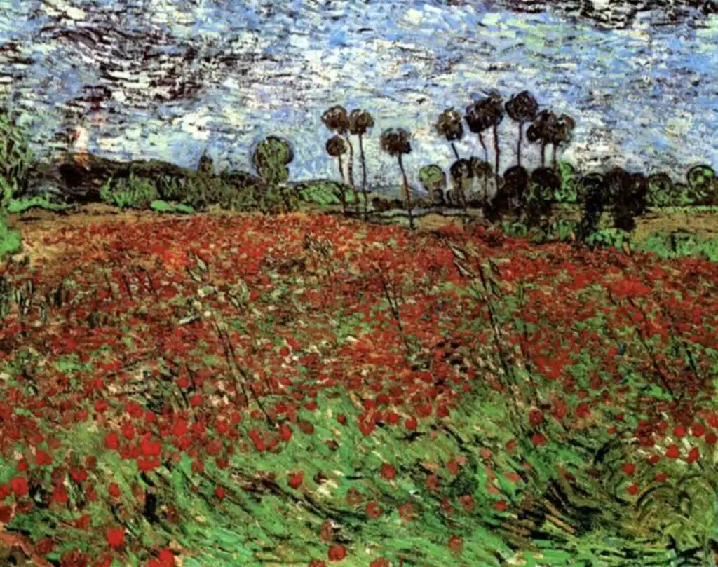 Field with Poppies (1890) By Vincent van Gogh