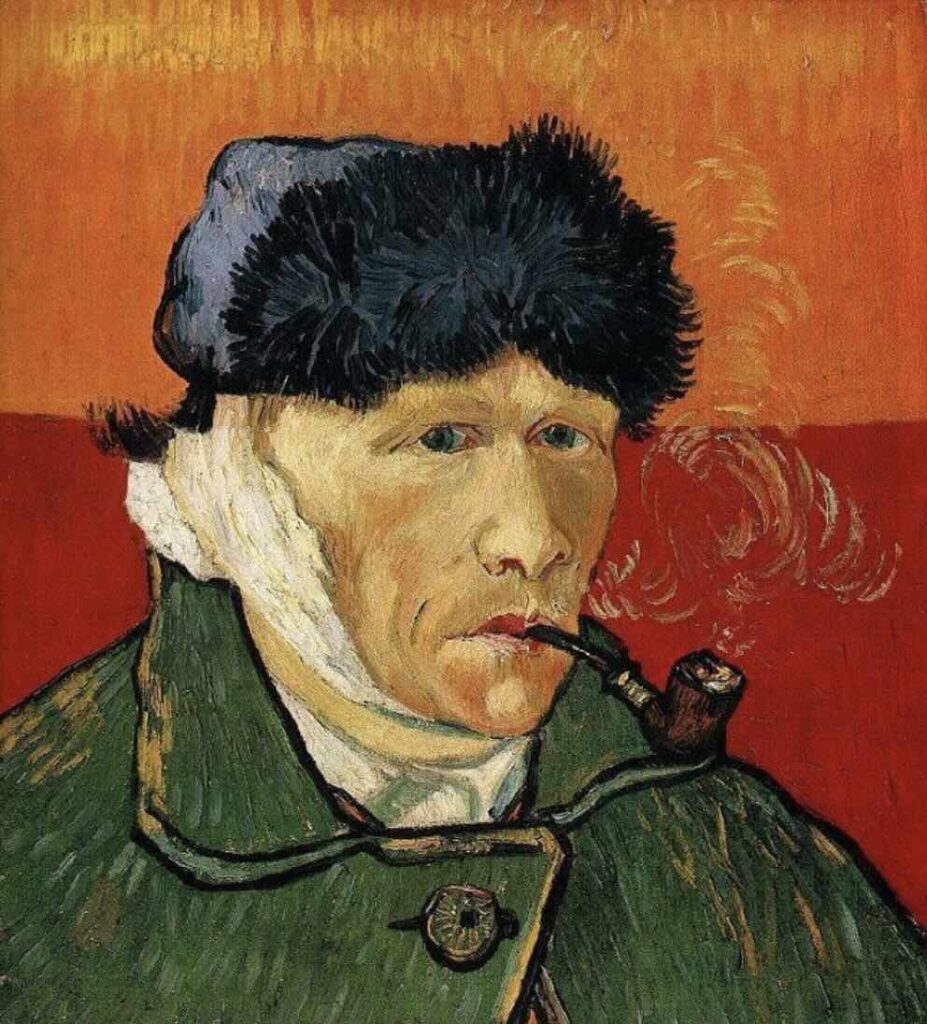 Self-Portrait with Bandaged Ear and Pipe (1889) By Vincent Van Gogh