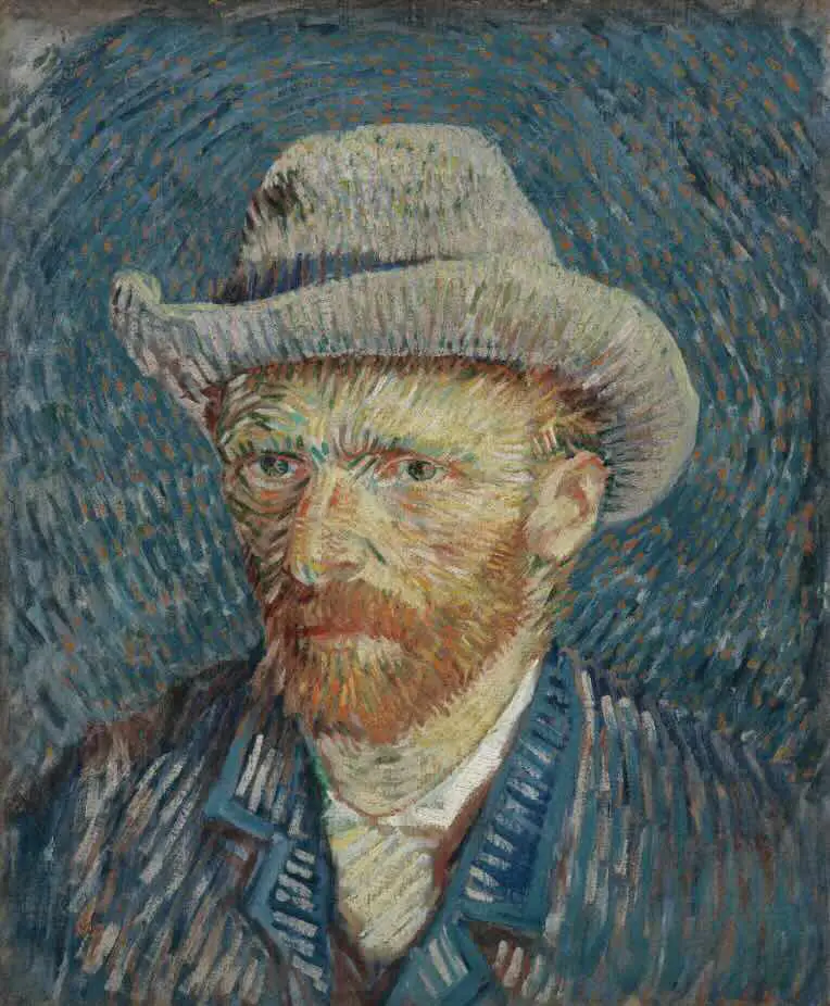 Self-Portrait with Grey Felt Hat (1887) By Vincent Van Gogh