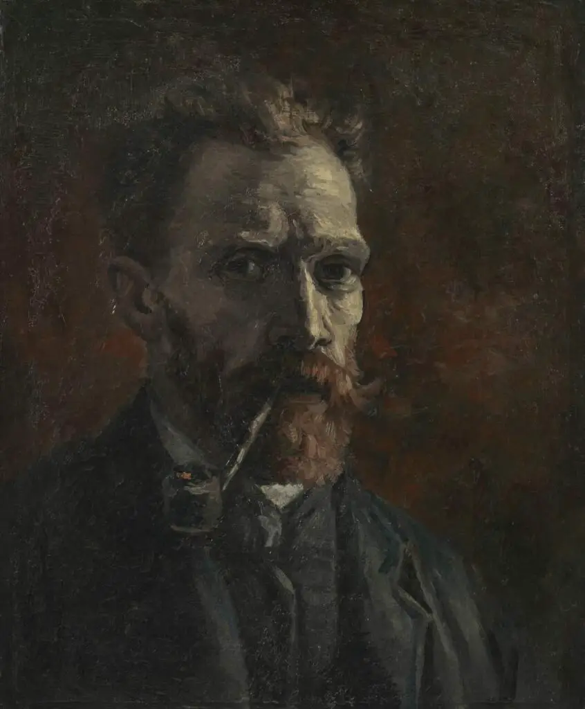 Self-Portrait with Pipe (1886) By Vincent Van Gogh
