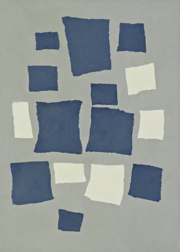 Collage with Squares Arranged According to the Laws of Chance (1916-17) By Hans Arp