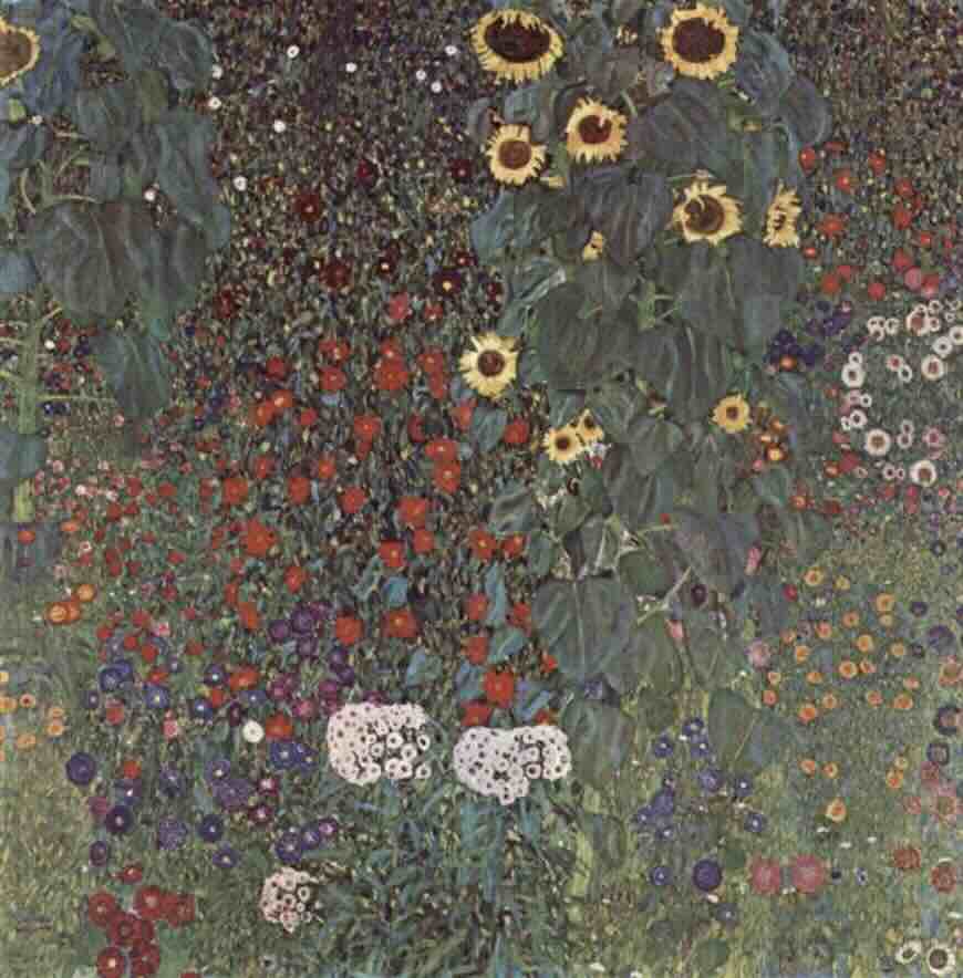 Farm Garden with Sunflowers (1905-1906) by Gustav Klimt