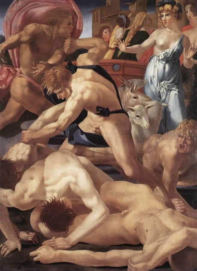 Moses Defending the Daughters of Jethro By Rosso Fiorentino