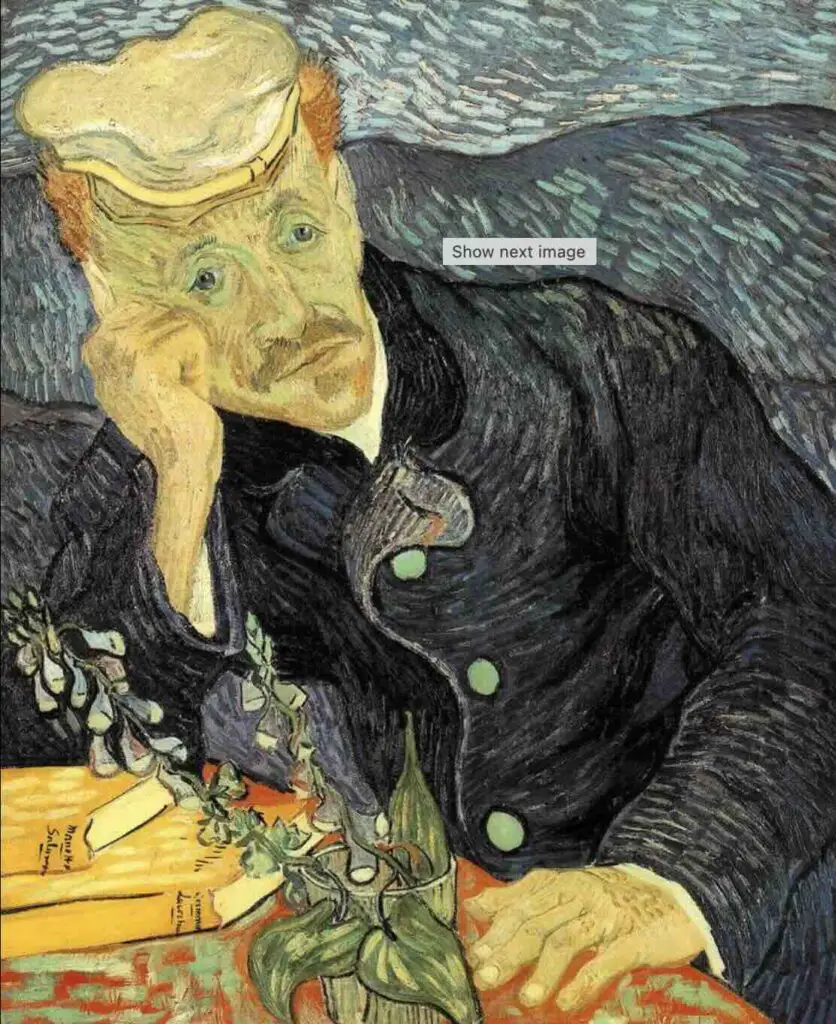 Portrait of Dr. Gachet, June 1890 By Vincent van Gogh at Auvers-sur-Oise