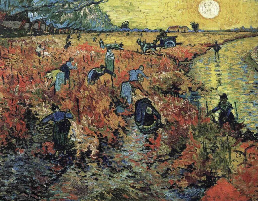 Red Vineyard at Arles (1888) by Vincent van Gogh