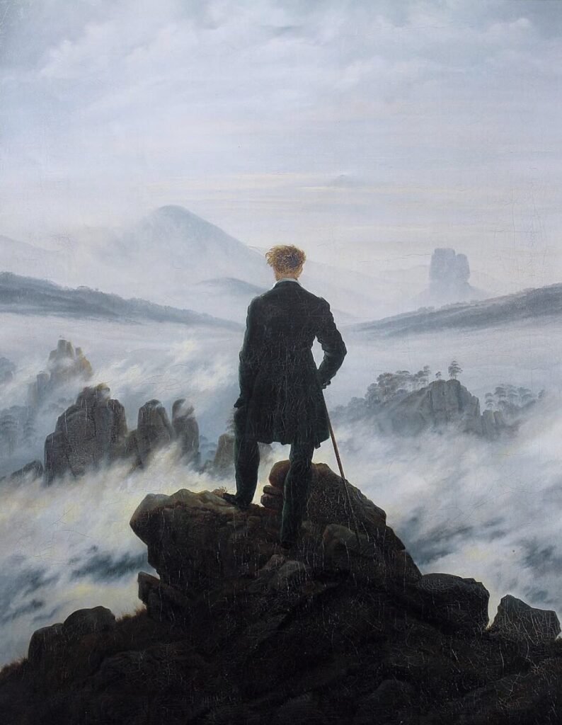 Wanderer above the Sea of Fog, 1818 By Caspar David Friedrich