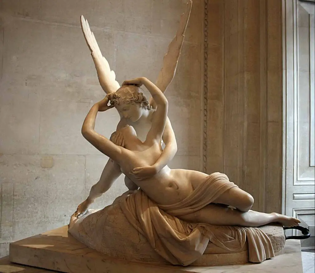 Psyche Revived by Cupid's Kiss Sculpture By Antonio Canova
