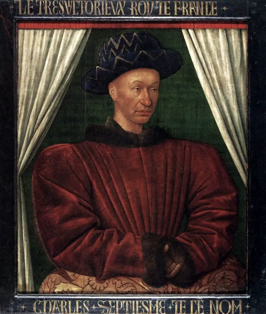 Portrait of Charles VII By Jean Fouquet