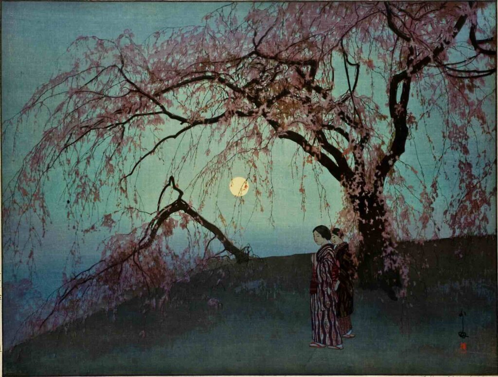 Cherry trees of Kumoi (1920), by Hiroshi Yoshida, at Toledo Museum of Art, Toledo (Ohio)