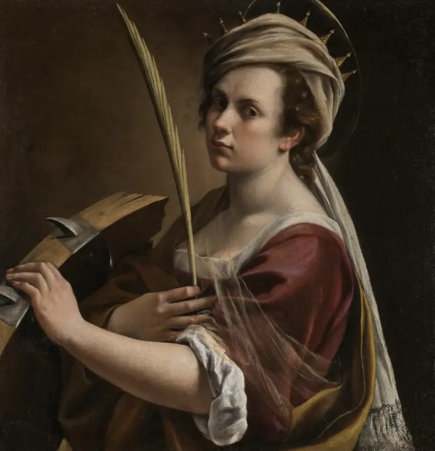 'Self Portrait as Saint Catherine of Alexandria', about 1615-17 By Artemisia Gentileschi