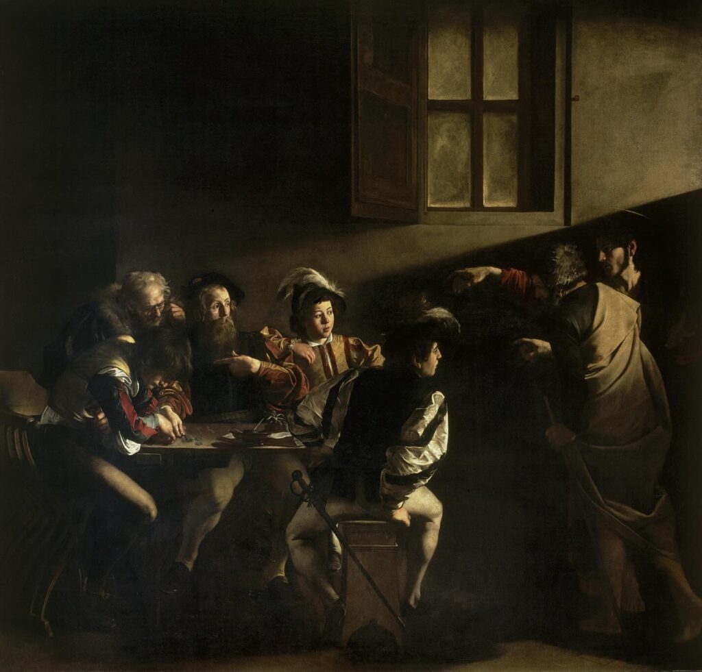 The Calling of Saint Matthew (1599 - 1600) By Caravaggio