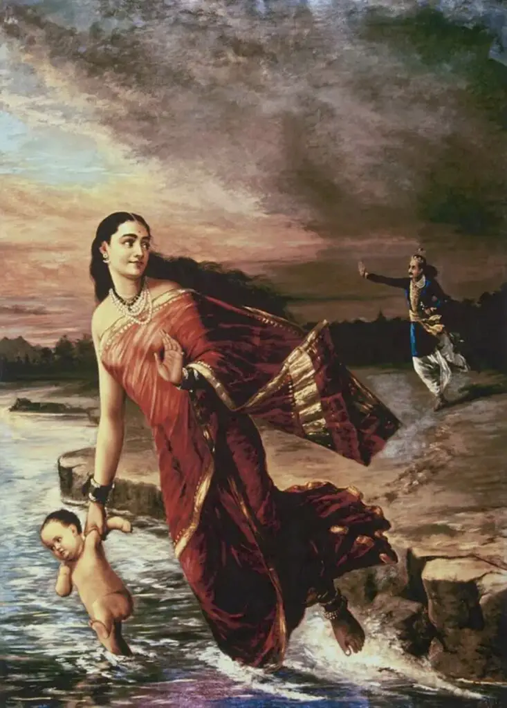 Ganga and Shantanu (1890) By Raja Ravi Varma