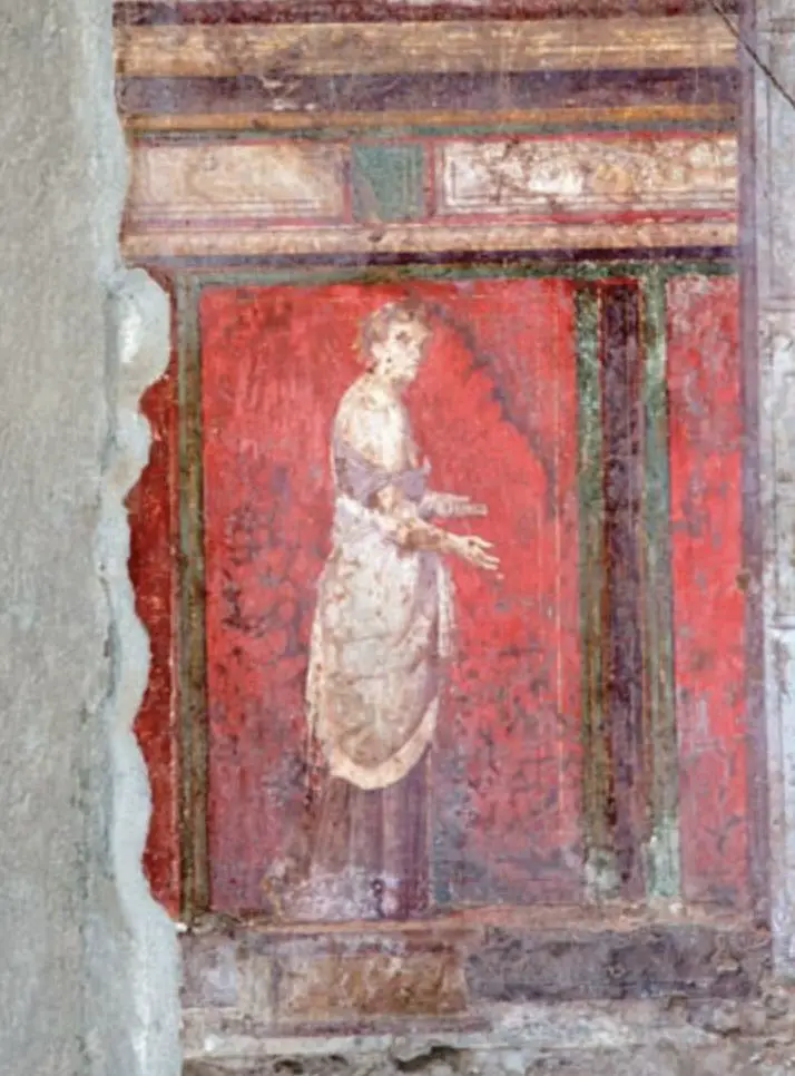 A fresco from the Villa of Mysteries in Pompeii, Italy.