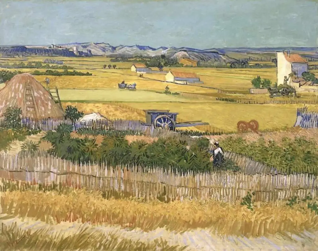 Harvest at La Crau (1888) By Vincent van Gogh