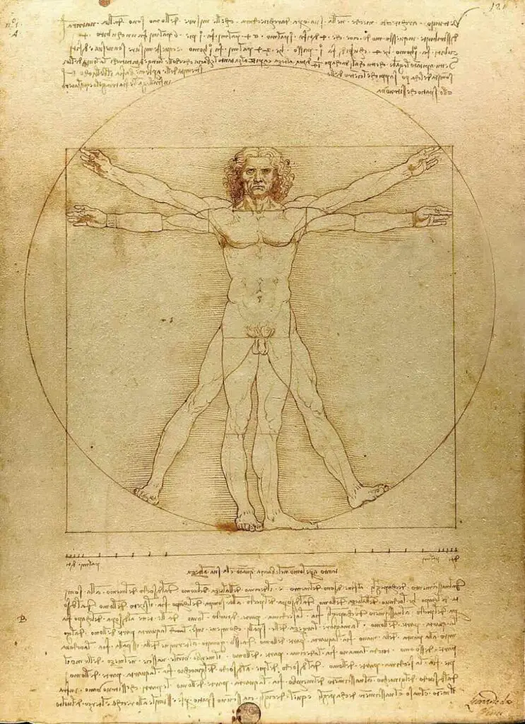 Vitruvian Man (1490) By Leonardo da Vinci