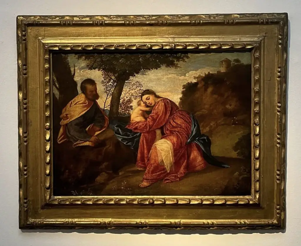 Rest on the Flight into Egypt By Titian 