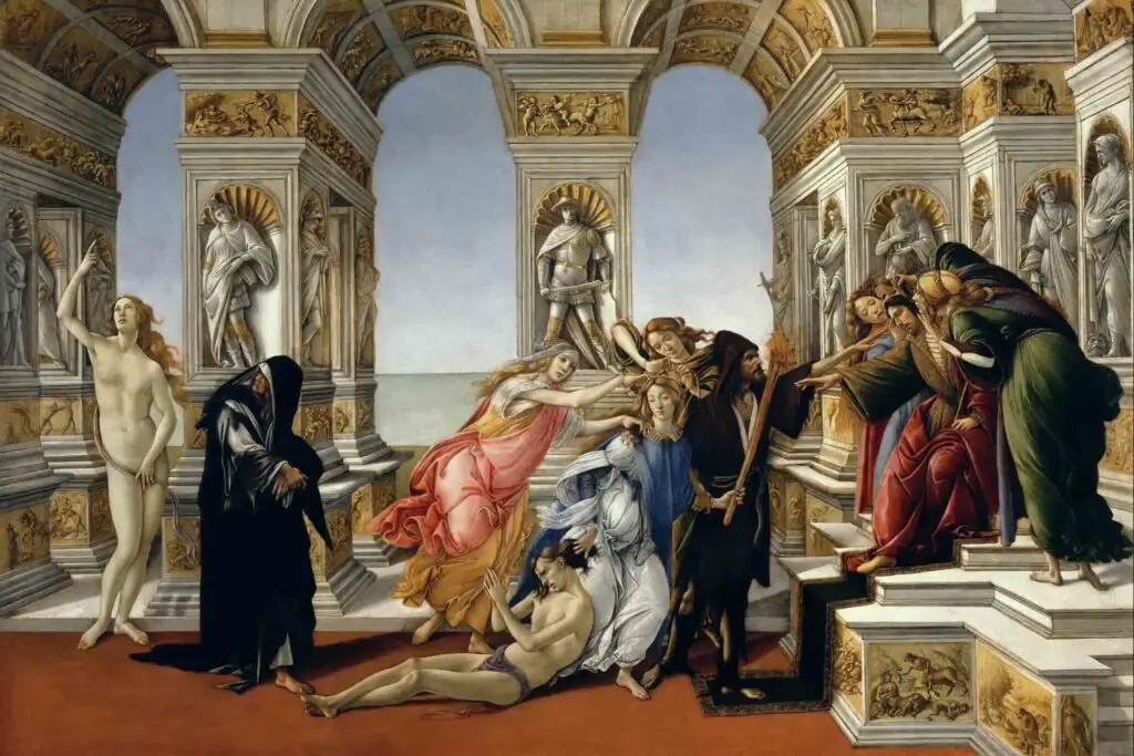 The Calumny of Apelles (c. 1494–1495) By Sandro Botticelli