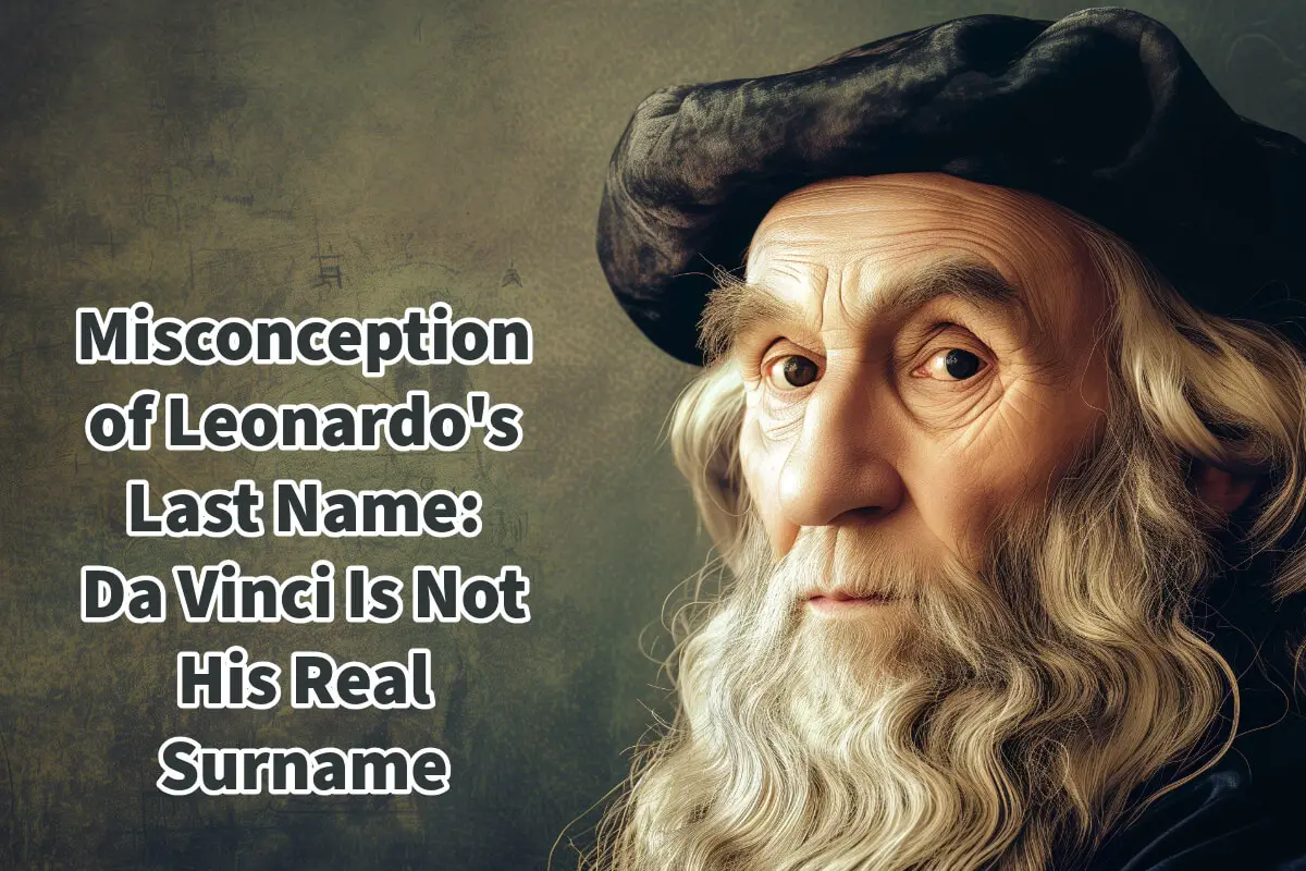 Misconception Of Leonardo's Last Name: Da Vinci Is Not His Real Surname