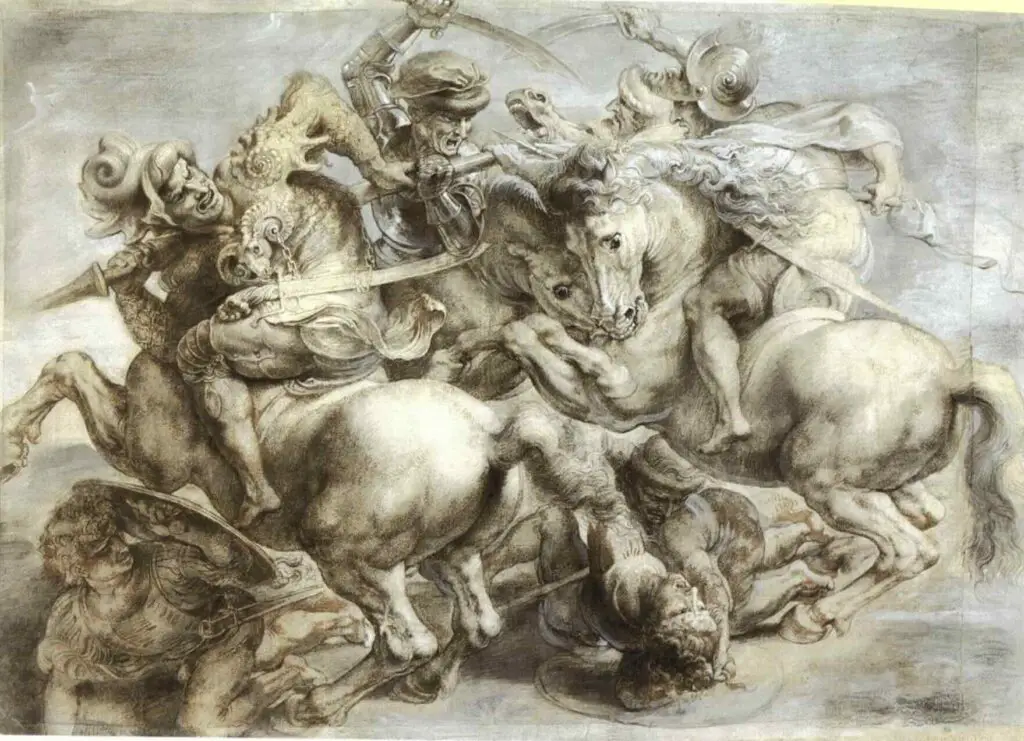 The Battle of Anghiari by Leonardo da Vinci