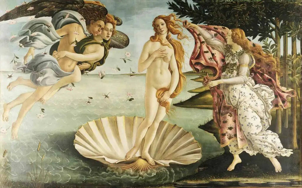 The Birth of Venus (1484–1486) By Sandro Botticelli