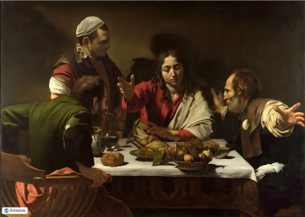 The Supper at Emmaus (1601) By Caravaggio