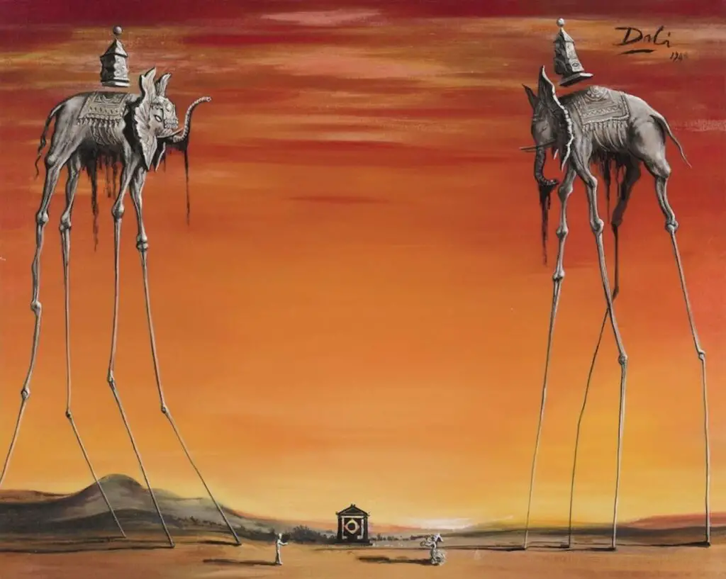 The Elephants (1948) By Salvador Dalí