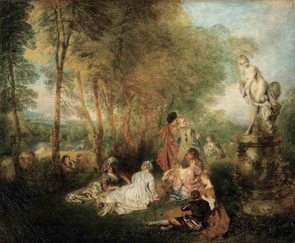 The Feast (or Festival) of Love (1718–1719) By Jean-Antoine Watteau