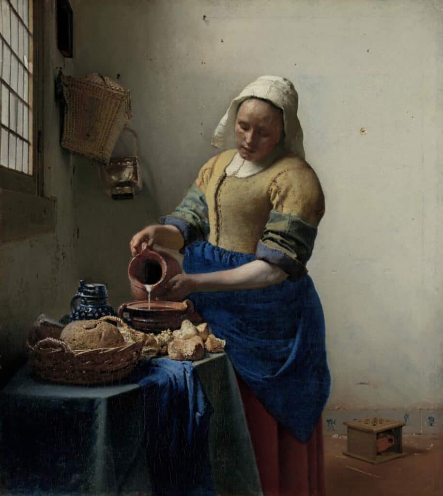 The Milkmaid (1657-1658) By Johannes Vermeer