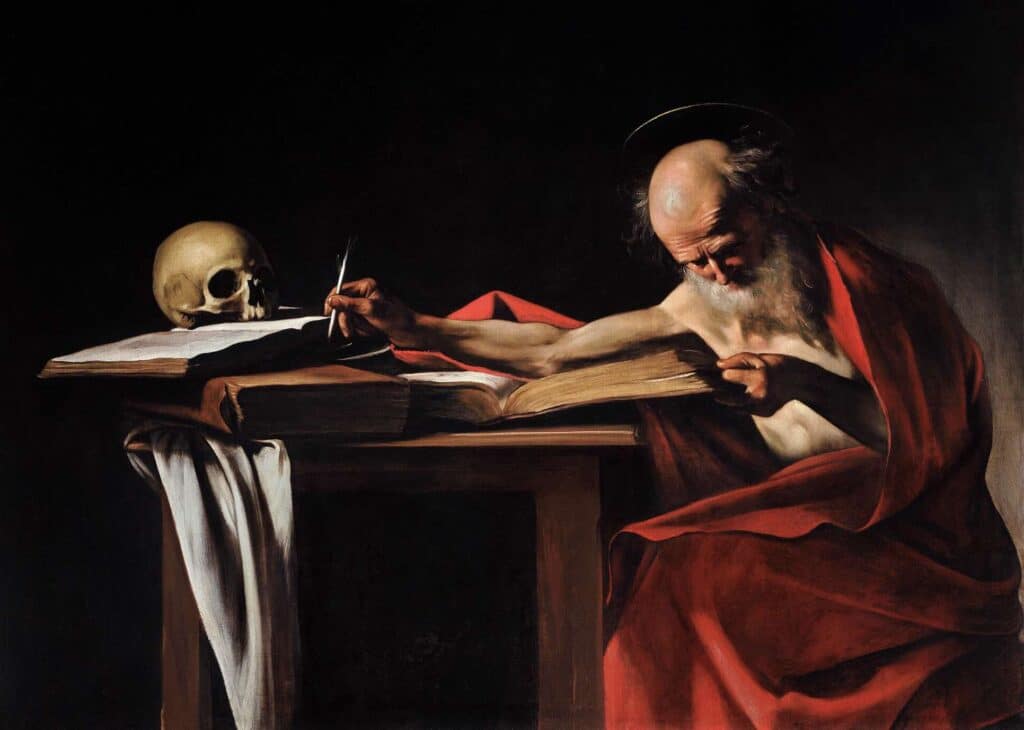 Saint Jerome Writing (1605–1606) By Caravaggio