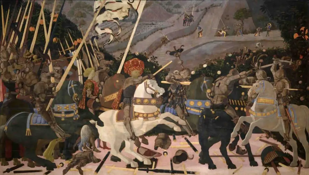 The Battle of San Romano (c. 1438-1440) - Paolo Uccello