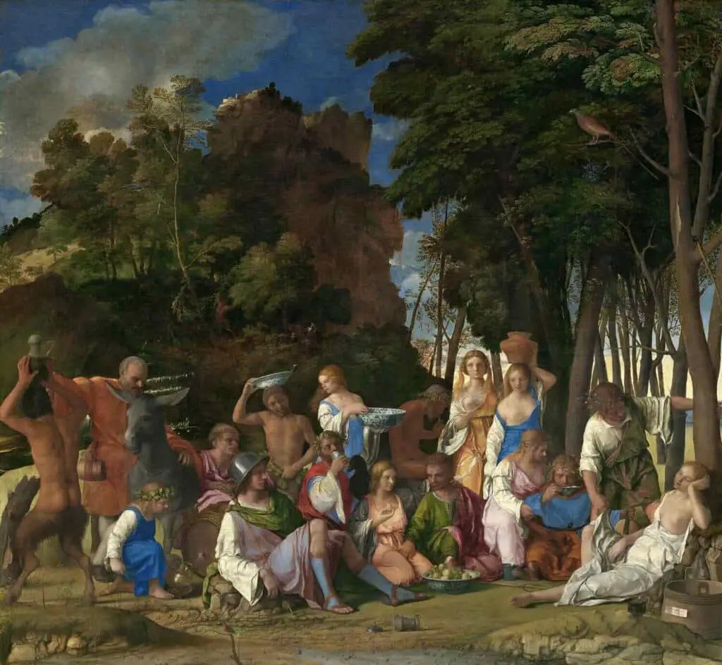 The Feast of the Gods (1514-1529) - Giovanni Bellini and Titian