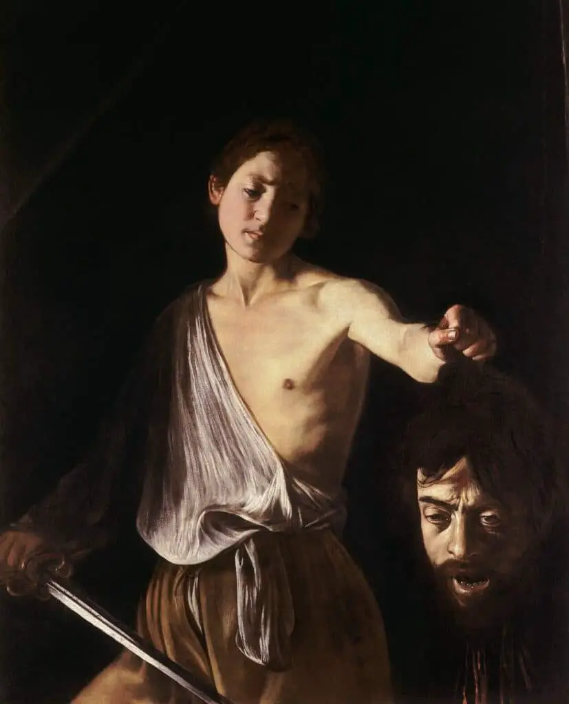 David with the Head of Goliath (1610) By Caravaggio