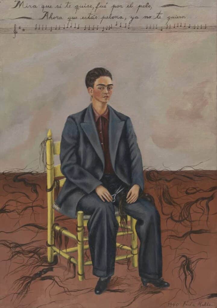 Self-Portrait with Cropped Hair (1940) By Frida Kahlo