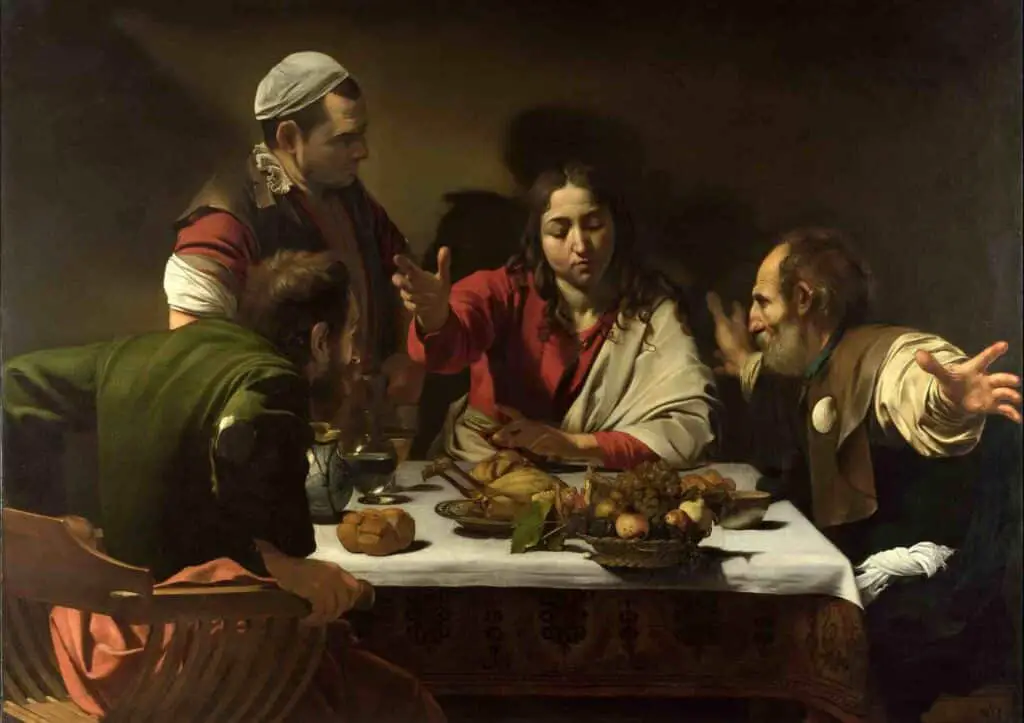 The Supper at Emmaus (1601) By Caravaggio
