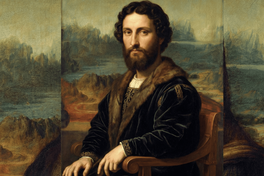 We asked AI to create a painting resembling the Mona Lisa, but with a male subject instead of a female.