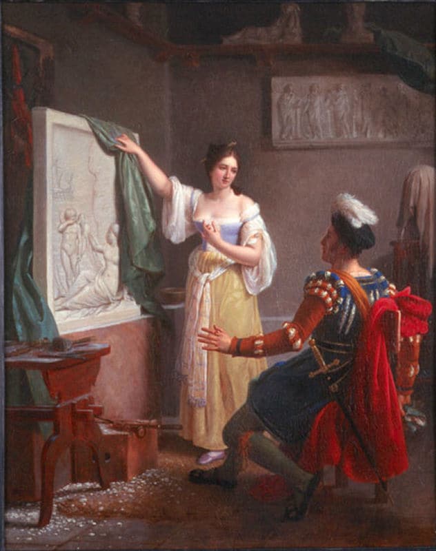 Louis Ducis, Properzia de Rossi finishing her last bas-relief (1822, Musée de l'Évêché de Limoges)