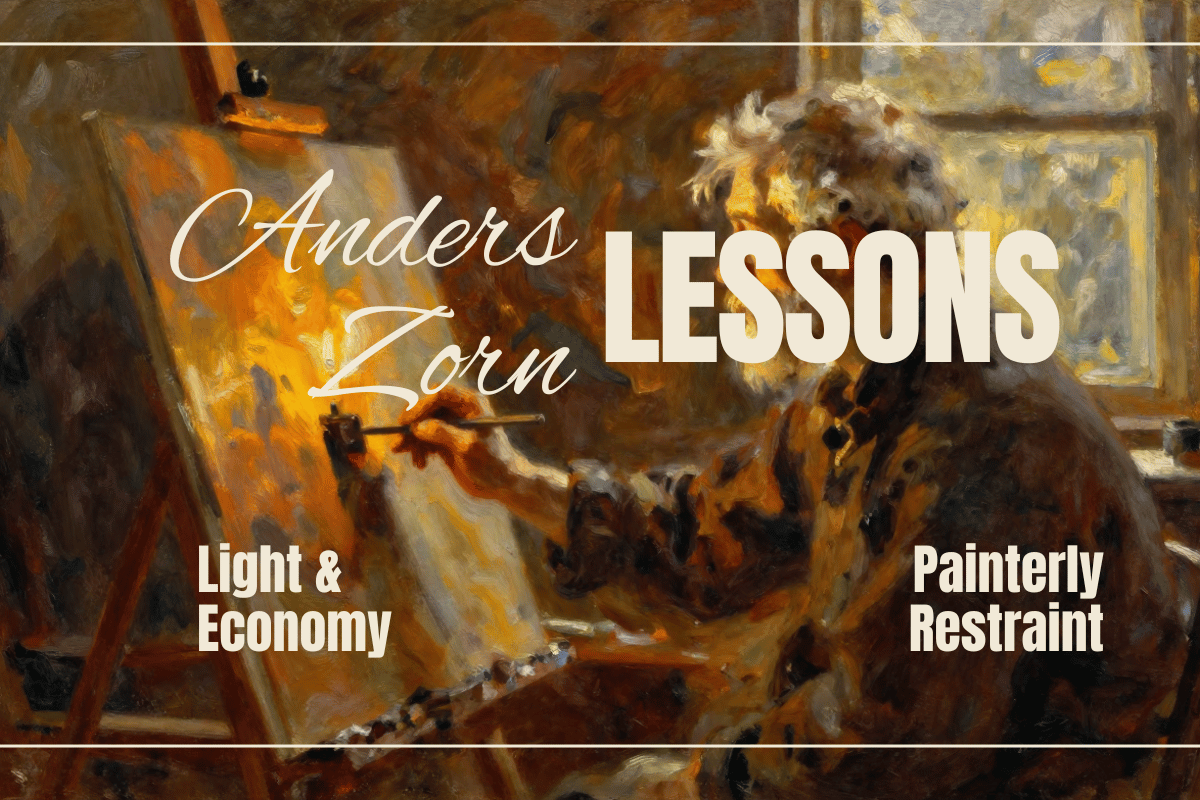 Anders Zorn’s Lessons: Light, Economy & Painterly Restraint